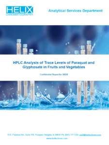 HPLC Analysis of Trace Levels of Paraquat and Glyphosate in Fruits and Vegetables