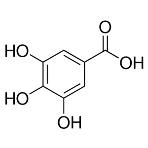 Gallic acid (HO)3C6H2CO2H